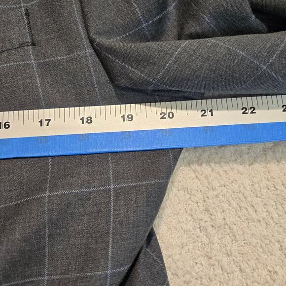 Lauren Ralph Lauren Wool Blazer Sports Coat Men's 44L Two Button Gray Plaid - Picture 4 of 15